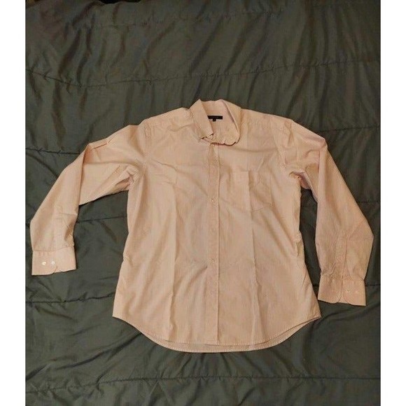 Jaeger Checkered Button-Up Dress Shirt Size XL Pink/White Collar Neck Cotton - Picture 1 of 12